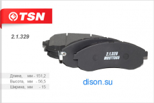 Колодки тормозные дисковые передние (комплект 4 штуки) MITSUBISHI L200  2.5D
